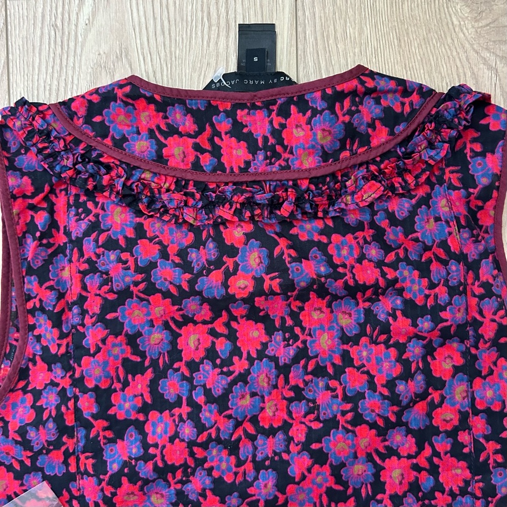 NWT Marc by Marc Jacobs flower pattern sleeveless shirt - Picture 4 of 6